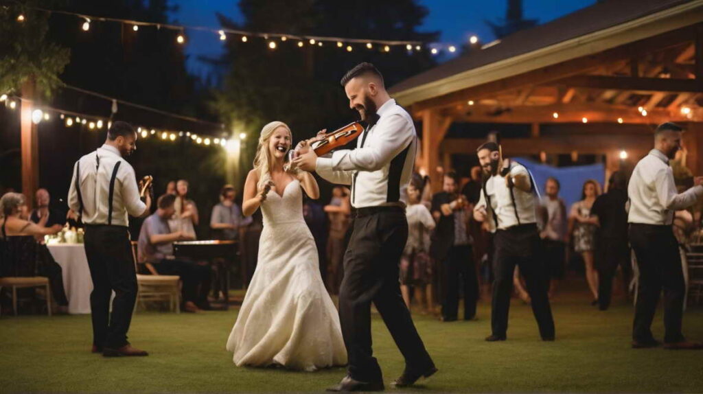 Live music for backyard wedding reception ideas